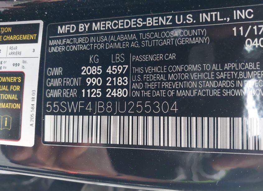 Photo 9 of 2018 Mercedes-benz C 300 (VIN 55SWF4JB8JU255304)