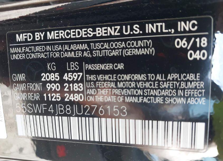 Photo 9 of 2018 Mercedes-benz C 300 (VIN 55SWF4JB8JU276153)