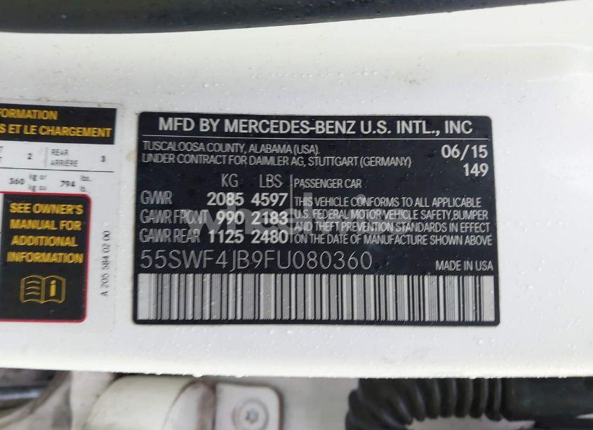 Photo 9 of 2015 Mercedes-benz C 300 LUXURY/SPORT (VIN 55SWF4JB9FU080360)