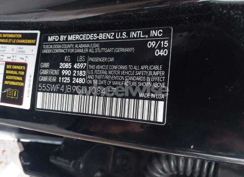 Photo 9 of 2016 Mercedes-benz C 300 LUXURY/SPORT (VIN 55SWF4JB9GU108417)