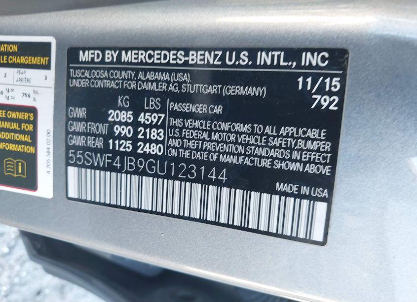 Photo 9 of 2016 Mercedes-benz C-class C 300/LUXURY/SPORT (VIN 55SWF4JB9GU123144)