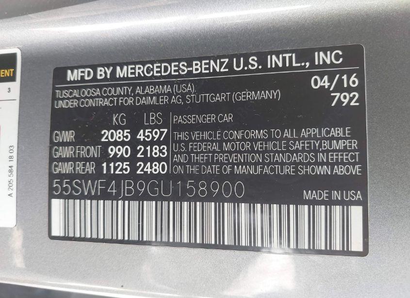 Photo 9 of 2016 Mercedes-benz C 300 LUXURY/SPORT (VIN 55SWF4JB9GU158900)