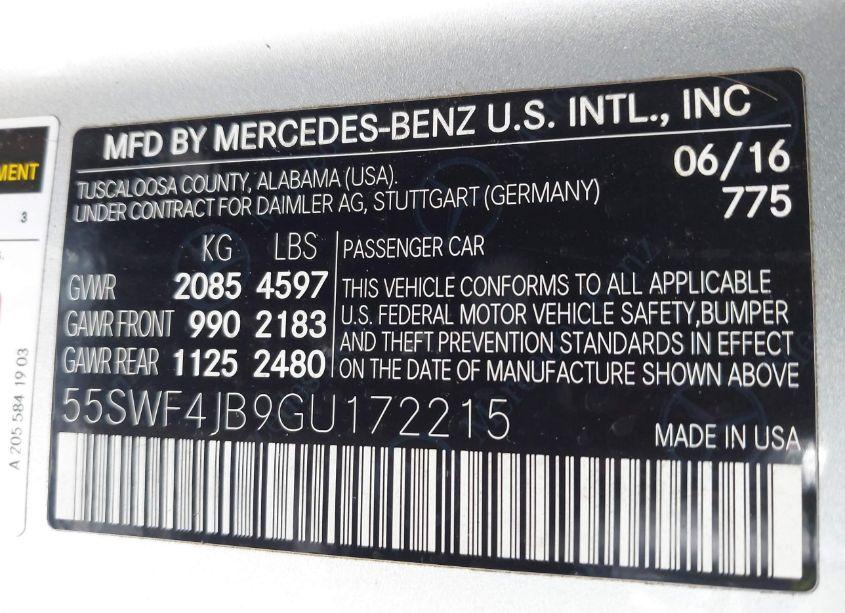 Photo 9 of 2016 Mercedes-benz C 300 LUXURY/SPORT (VIN 55SWF4JB9GU172215)