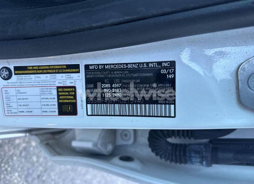 Photo 9 of 2017 Mercedes-benz C 300 (VIN 55SWF4JB9HU215940)