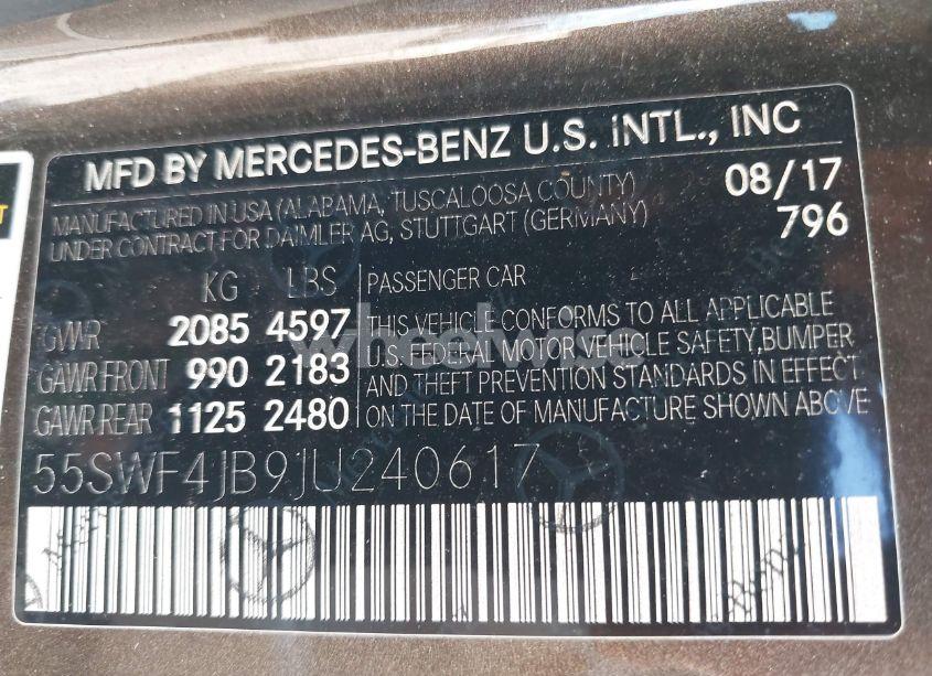 Photo 9 of 2018 Mercedes-benz C 300 (VIN 55SWF4JB9JU240617)