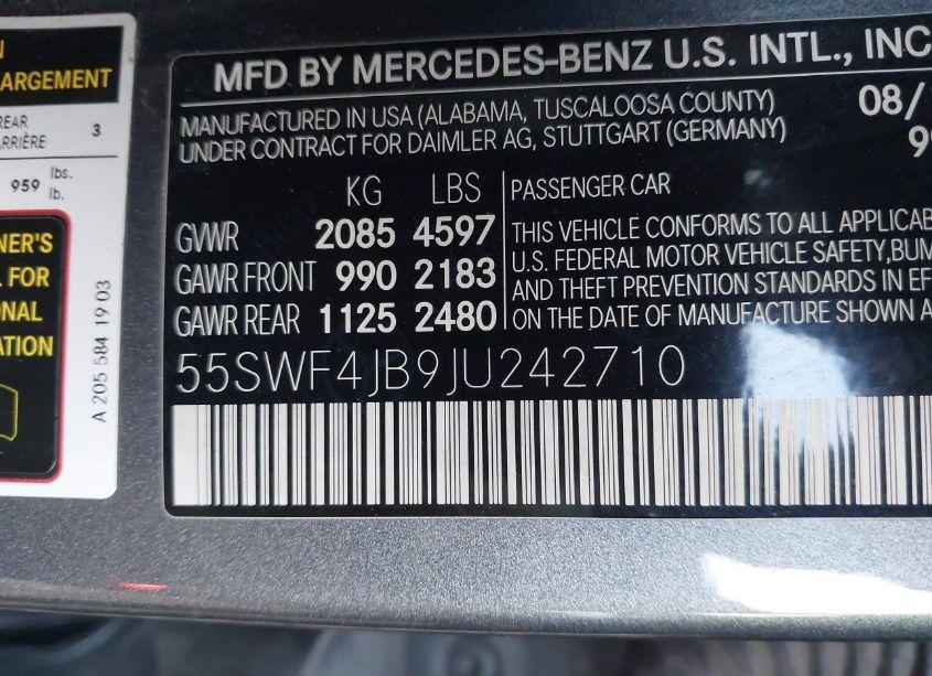 Photo 9 of 2018 Mercedes-benz C 300 (VIN 55SWF4JB9JU242710)