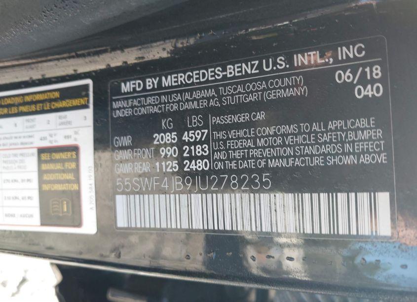 Photo 9 of 2018 Mercedes-benz C 300 (VIN 55SWF4JB9JU278235)