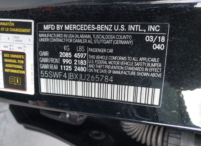 Photo 9 of 2018 Mercedes-benz C 300 (VIN 55SWF4JBXJU265784)