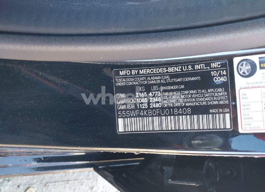 Photo 9 of 2015 Mercedes-benz C 300 4MATIC/LUXURY 4MATIC/SPORT 4MATIC (VIN 55SWF4KB0FU018408)