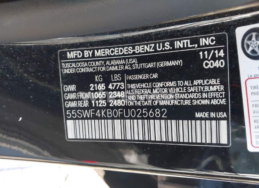 Photo 9 of 2015 Mercedes-benz C 300 4MATIC/LUXURY 4MATIC/SPORT 4MATIC (VIN 55SWF4KB0FU025682)