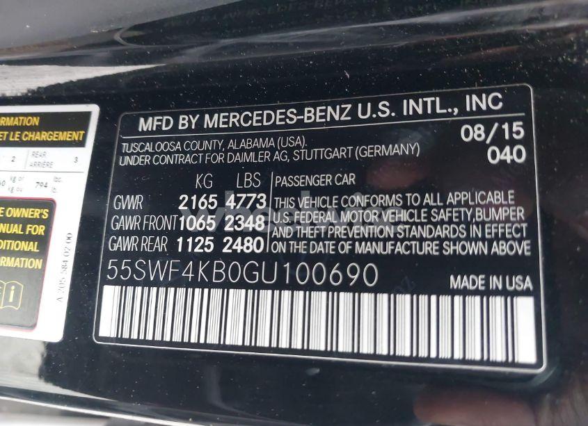 Photo 9 of 2016 Mercedes-benz C 300 4MATIC/LUXURY 4MATIC/SPORT 4MATIC (VIN 55SWF4KB0GU100690)