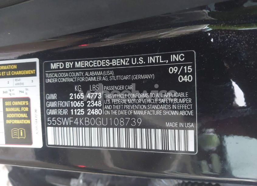 Photo 9 of 2016 Mercedes-benz C 300 4MATIC/LUXURY 4MATIC/SPORT 4MATIC (VIN 55SWF4KB0GU108739)