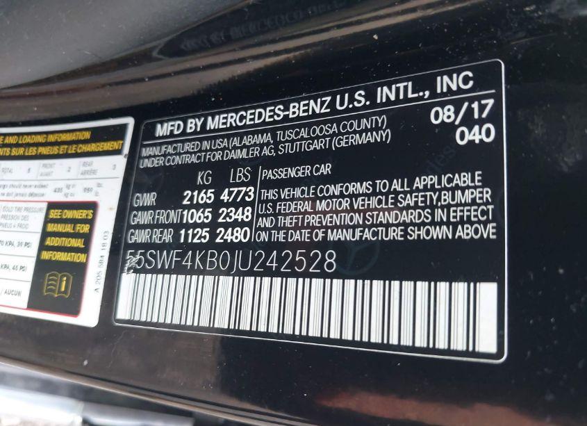 Photo 9 of 2018 Mercedes-benz C 300 4MATIC (VIN 55SWF4KB0JU242528)