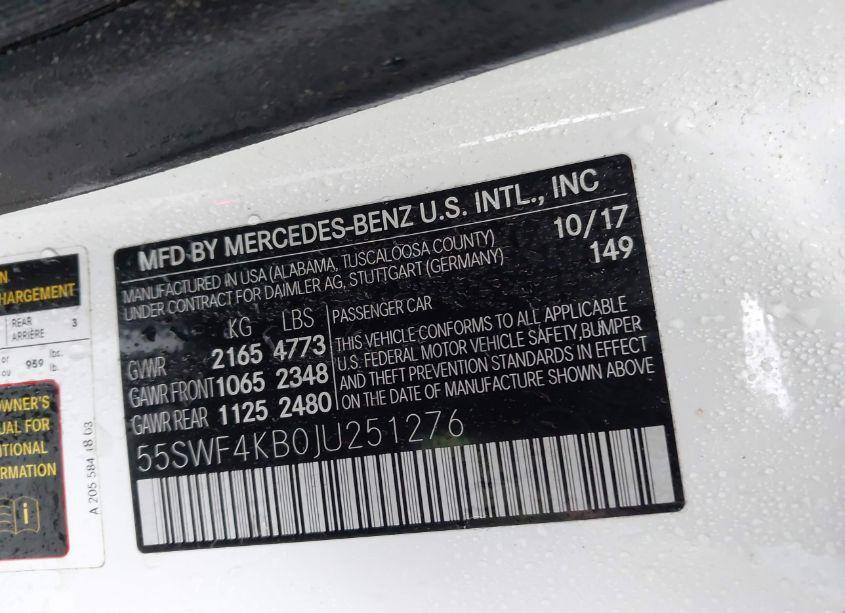 Photo 9 of 2018 Mercedes-benz C 300 4MATIC (VIN 55SWF4KB0JU251276)