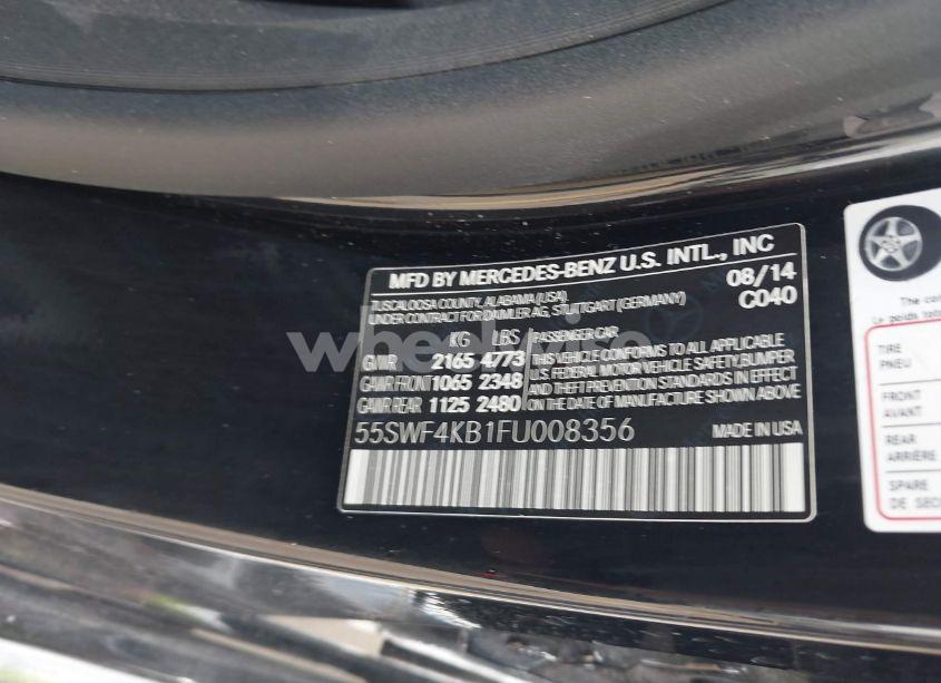 Photo 9 of 2015 Mercedes-benz C 300 4MATIC/LUXURY 4MATIC/SPORT 4MATIC (VIN 55SWF4KB1FU008356)