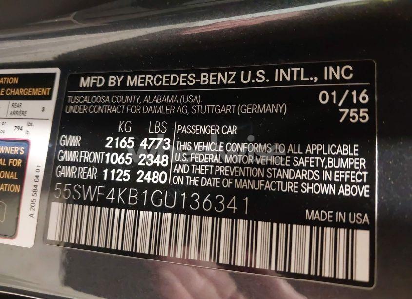 Photo 9 of 2016 Mercedes-benz C 300 4MATIC/LUXURY 4MATIC/SPORT 4MATIC (VIN 55SWF4KB1GU136341)