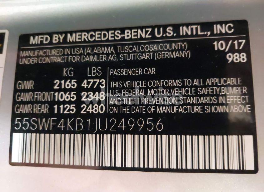 Photo 9 of 2018 Mercedes-benz C 300 4MATIC (VIN 55SWF4KB1JU249956)