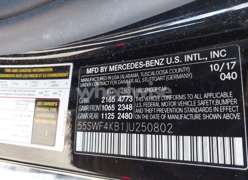 Photo 9 of 2018 Mercedes-benz C 300 4MATIC (VIN 55SWF4KB1JU250802)