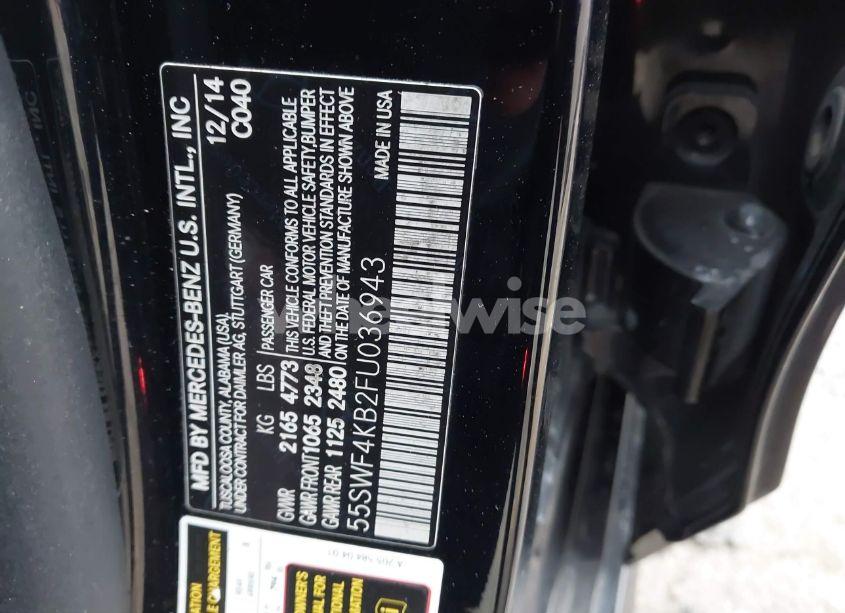 Photo 9 of 2015 Mercedes-benz C 300 4MATIC/LUXURY 4MATIC/SPORT 4MATIC (VIN 55SWF4KB2FU036943)