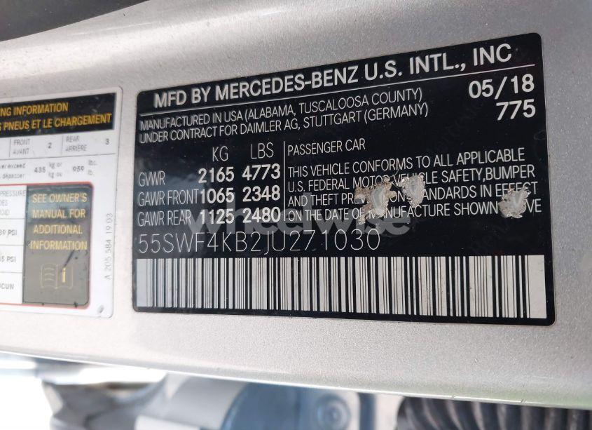 Photo 9 of 2018 Mercedes-benz C 300 4MATIC (VIN 55SWF4KB2JU271030)