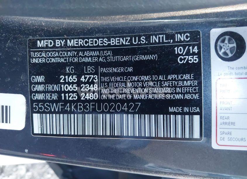 Photo 9 of 2015 Mercedes-benz C 300 4MATIC/LUXURY 4MATIC/SPORT 4MATIC (VIN 55SWF4KB3FU020427)