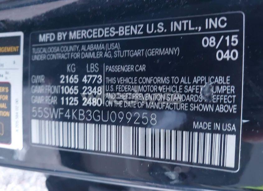 Photo 9 of 2016 Mercedes-benz C 300 4MATIC/LUXURY 4MATIC/SPORT 4MATIC (VIN 55SWF4KB3GU099258)