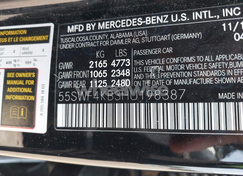 Photo 9 of 2017 Mercedes-benz C 300 (VIN 55SWF4KB3HU198387)