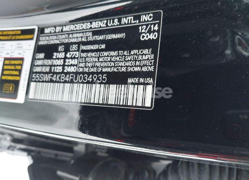 Photo 9 of 2015 Mercedes-benz C 300 4MATIC/LUXURY 4MATIC/SPORT 4MATIC (VIN 55SWF4KB4FU034935)