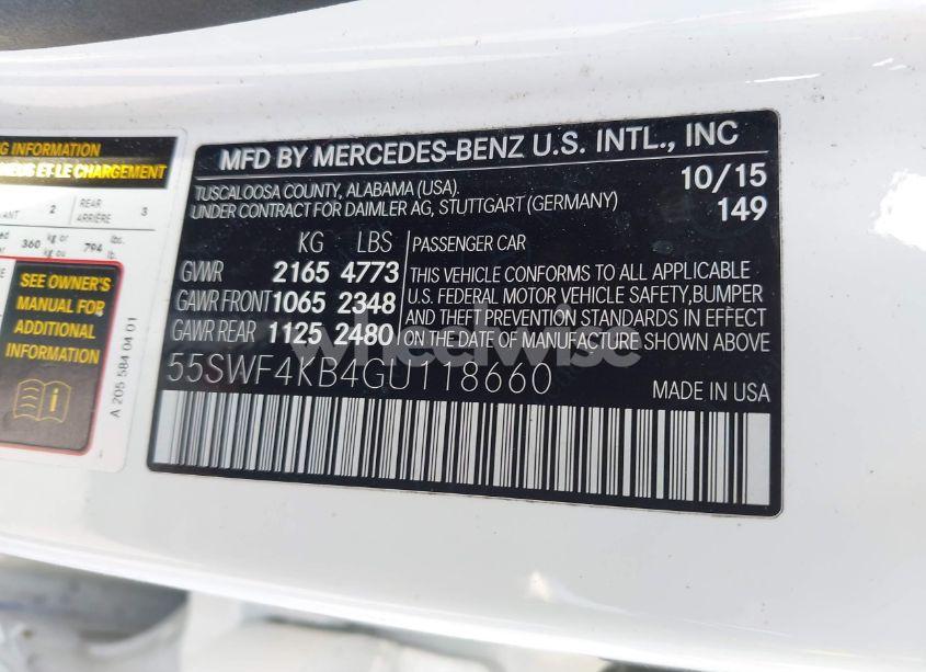 Photo 9 of 2016 Mercedes-benz C 300 4MATIC/LUXURY 4MATIC/SPORT 4MATIC (VIN 55SWF4KB4GU118660)