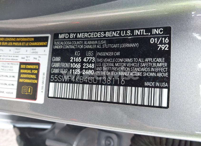 Photo 9 of 2016 Mercedes-benz C 300 4MATIC/LUXURY 4MATIC/SPORT 4MATIC (VIN 55SWF4KB4GU138116)