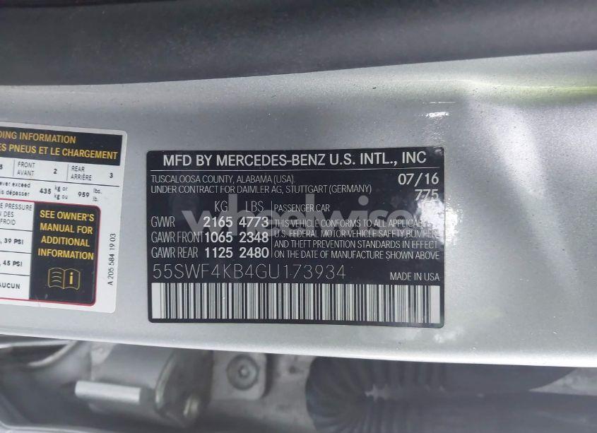 Photo 9 of 2016 Mercedes-benz C 300 4MATIC/LUXURY 4MATIC/SPORT 4MATIC (VIN 55SWF4KB4GU173934)