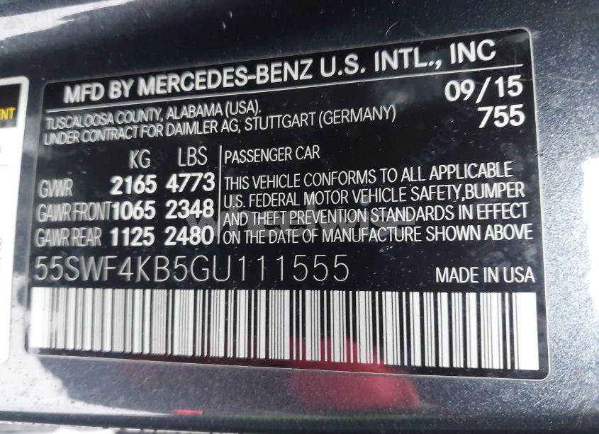 Photo 9 of 2016 Mercedes-benz C 300 4MATIC/LUXURY 4MATIC/SPORT 4MATIC (VIN 55SWF4KB5GU111555)