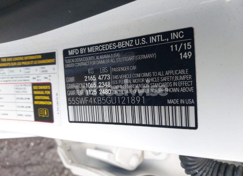 Photo 9 of 2016 Mercedes-benz C 300 4MATIC/LUXURY 4MATIC/SPORT 4MATIC (VIN 55SWF4KB5GU121891)