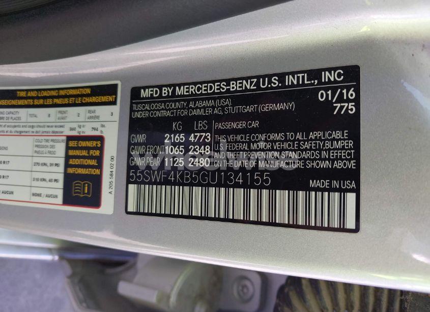 Photo 9 of 2016 Mercedes-benz C 300 (VIN 55SWF4KB5GU134155)