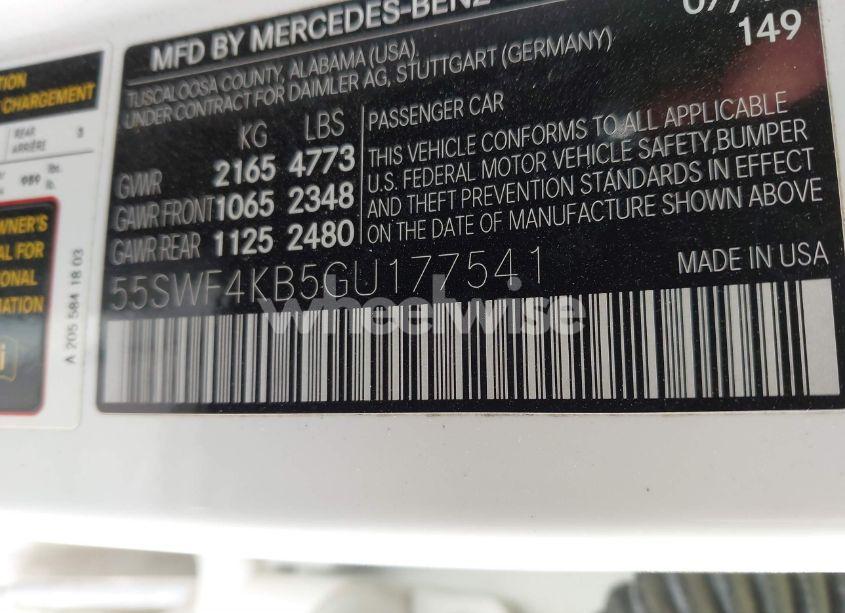 Photo 9 of 2016 Mercedes-benz C 300 4MATIC/LUXURY 4MATIC/SPORT 4MATIC (VIN 55SWF4KB5GU177541)