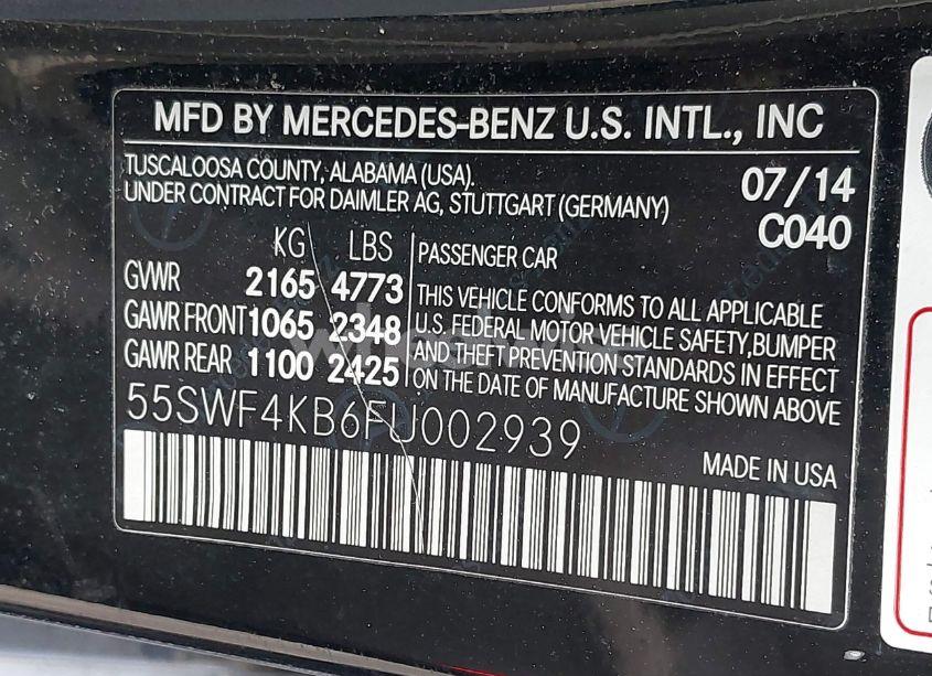 Photo 9 of 2015 Mercedes-benz C 300 (VIN 55SWF4KB6FU002939)