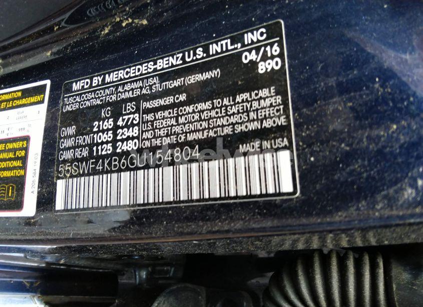 Photo 9 of 2016 Mercedes-benz C 300 4MATIC/LUXURY 4MATIC/SPORT 4MATIC (VIN 55SWF4KB6GU154804)