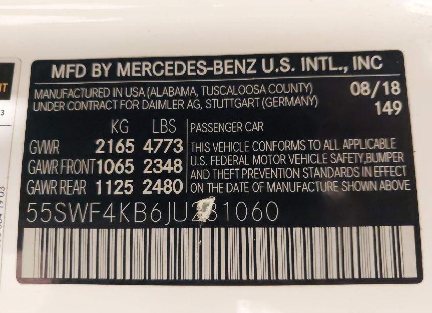 Photo 9 of 2018 Mercedes-benz C 300 4MATIC (VIN 55SWF4KB6JU281060)