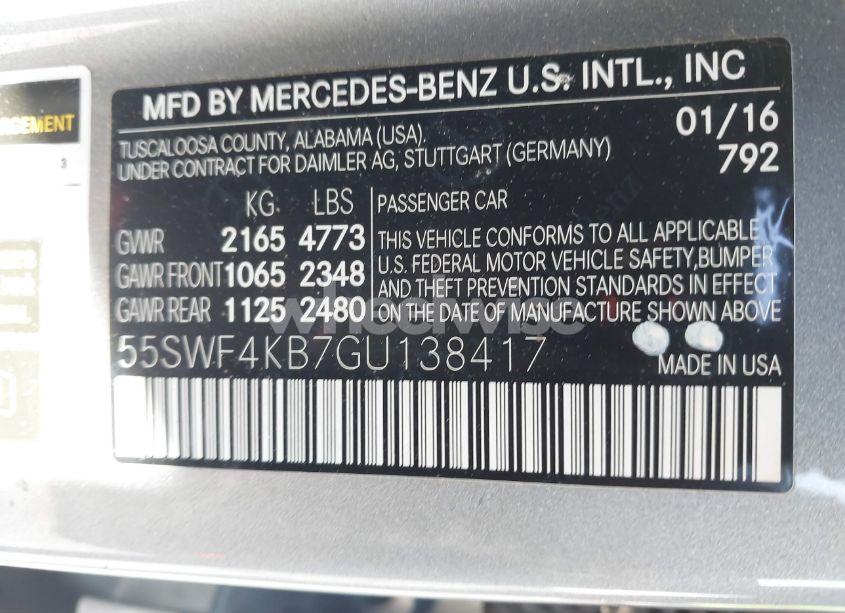 Photo 9 of 2016 Mercedes-benz C 300 (VIN 55SWF4KB7GU138417)