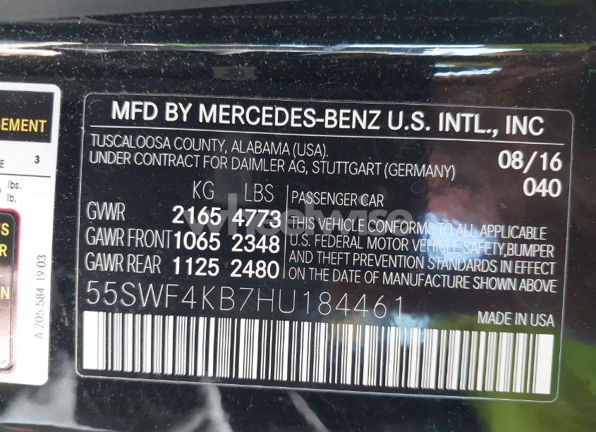 Photo 9 of 2017 Mercedes-benz C 300 4MATIC/LUXURY 4MATIC/SPORT 4MATIC (VIN 55SWF4KB7HU184461)