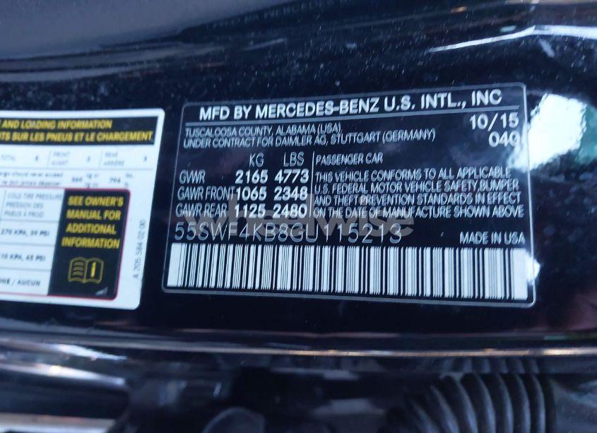 Photo 9 of 2016 Mercedes-benz C 300 4MATIC/LUXURY 4MATIC/SPORT 4MATIC (VIN 55SWF4KB8GU115213)