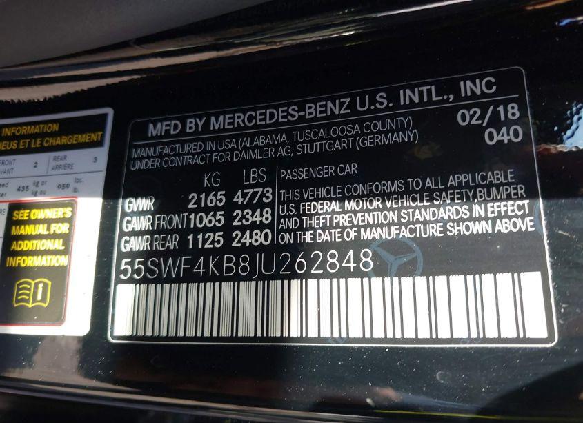 Photo 9 of 2018 Mercedes-benz C 300 4MATIC (VIN 55SWF4KB8JU262848)