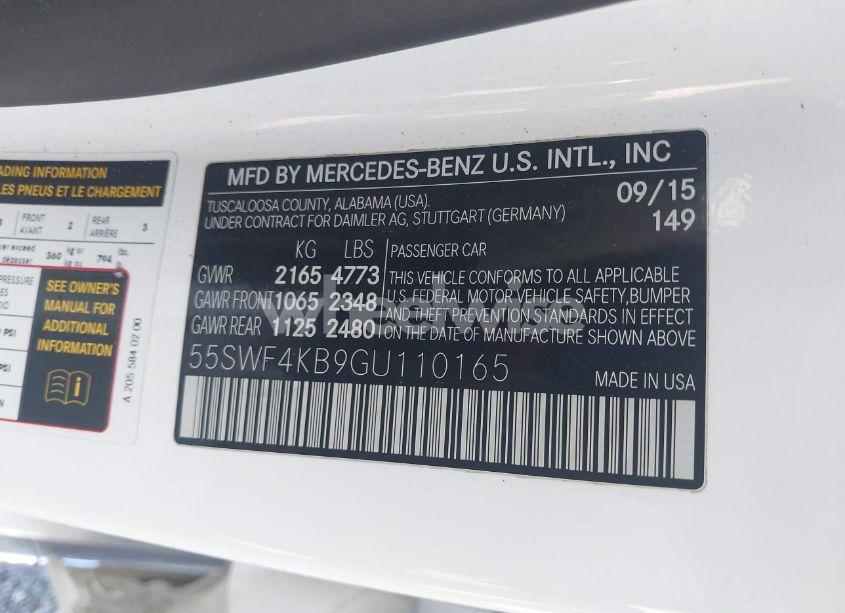 Photo 9 of 2016 Mercedes-benz C 300 4MATIC/LUXURY 4MATIC/SPORT 4MATIC (VIN 55SWF4KB9GU110165)