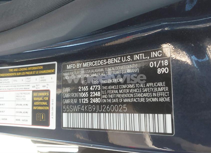 Photo 9 of 2018 Mercedes-benz C 300 4MATIC (VIN 55SWF4KB9JU260025)