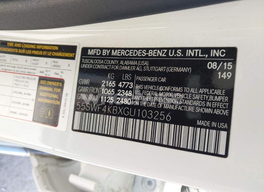 Photo 9 of 2016 Mercedes-benz C 300 4MATIC/LUXURY 4MATIC/SPORT 4MATIC (VIN 55SWF4KBXGU103256)