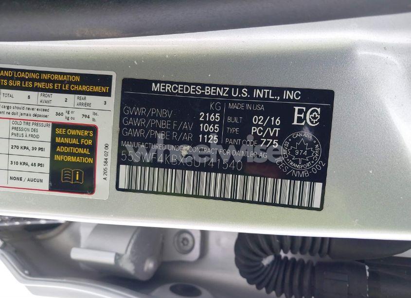 Photo 9 of 2016 Mercedes-benz C 300 (VIN 55SWF4KBXGU141540)