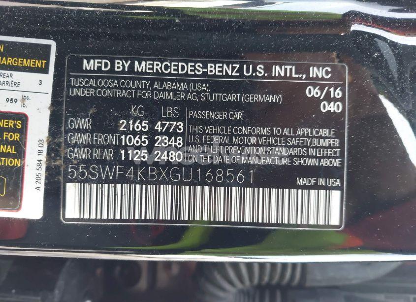 Photo 9 of 2016 Mercedes-benz C 300 4MATIC/LUXURY 4MATIC/SPORT 4MATIC (VIN 55SWF4KBXGU168561)