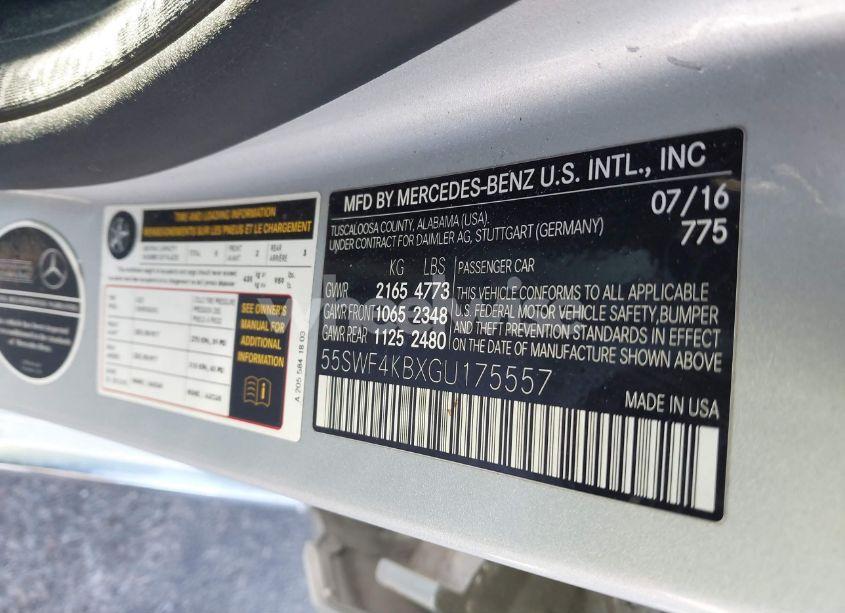 Photo 9 of 2016 Mercedes-benz C 300 4MATIC/LUXURY 4MATIC/SPORT 4MATIC (VIN 55SWF4KBXGU175557)