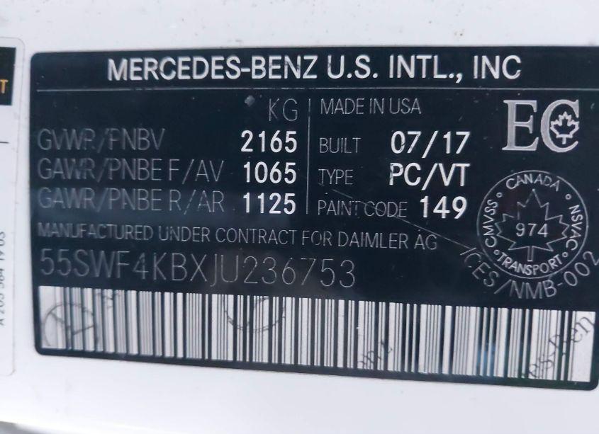 Photo 9 of 2018 Mercedes-benz C 300 4MATIC (VIN 55SWF4KBXJU236753)