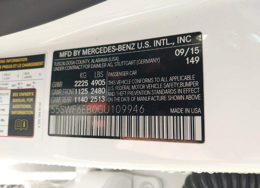 Photo 9 of 2016 Mercedes-benz C 450 AMG 4MATIC (VIN 55SWF6EB0GU109946)